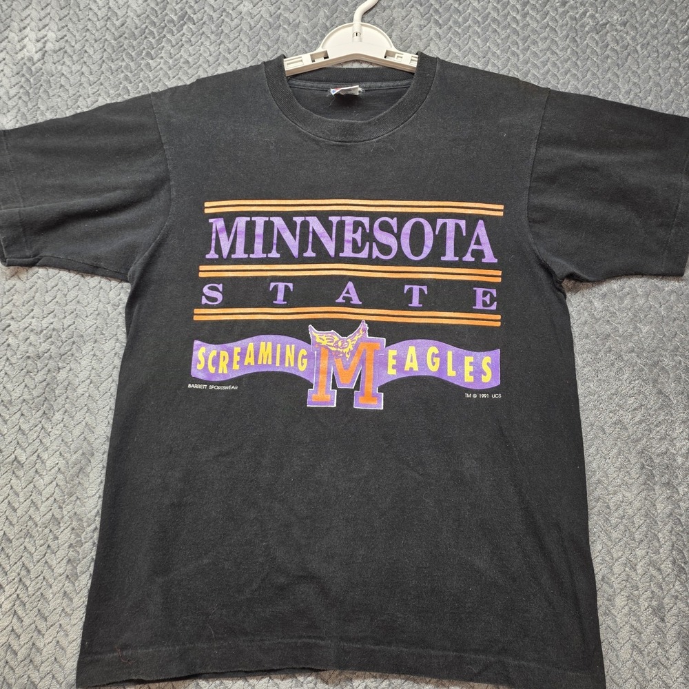 Vintage 1991 Minnesota State Screaming Eagles T-Shirt Men Medium Coach TV USA